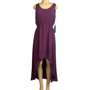 Love Stitch Sleeveless High Low Dress Rhinestone Back Purple Size Large NWT